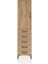 Arges Dolap Tek Raflı 5 Çekmeceli Tek Askılı 44X30X182 Çam-Çam 1