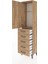 Arges Dolap Tek Raflı 5 Çekmeceli Tek Askılı 44X30X182 Çam-Çam 4