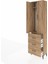 Arges Dolap 2 Raflı 3 Çekmeceli Tek Askılı 60X30X221 Çam-Çam 4