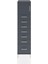 Hyperion Dolap Tek Raflı 7 Çekmeceli Tek Kapaklı 44X44X182 Antrasit-Antrasit 1