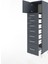 Hyperion Dolap Tek Raflı 7 Çekmeceli Tek Kapaklı 44X44X182 Antrasit-Antrasit 4