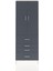 Arges Dolap 4 Raflı 4 Çekmeceli 2 Kapaklı 88X30X243 Aytaşı-Antrasit 1