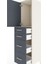 Hyperion Dolap Tek Raflı 4 Çekmeceli Tek Kapaklı 44X44X182 Aytaşı-Antrasit 5