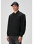Siyah Twill Bomber Mont 4