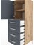 Hyperion Dolap 2 Raflı 4 Çekmeceli Tek Kapaklı 44X44X134 Çam-Antrasit 5