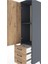 Hyperion Dolap 2 Raflı 3 Çekmeceli Tek Kapaklı 44X44X182 Antrasit-Çam 5