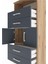 Arges Dolap 2 Raflı 4 Çekmeceli 2 Kapaklı 60X30X134 Çam-Antrasit 5