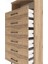 Arges Dolap Tek Raflı 6 Çekmeceli 60X30X134 Çam-Çam 5