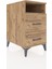 Kronos Komodin Tek Raflı 2 Çekmeceli 44X59X80 Çam-Çam 2