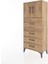 Hyperion Dolap Tek Raflı 4 Çekmeceli 2 Kapaklı 60X44X134 Çam-Çam 3