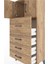 Hyperion Dolap Tek Raflı 4 Çekmeceli 2 Kapaklı 60X44X134 Çam-Çam 5