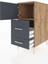 Kronos Komodin Tek Raflı 2 Çekmeceli Tek Kapaklı 44X59X96 Çam-Antrasit 4