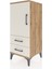 Hyperion Komodin 2 Raflı 2 Çekmeceli Tek Kapaklı 44X44X106 Çam-Aytaşı 3