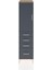 Hyperion Dolap 2 Raflı 4 Çekmeceli Tek Kapaklı 44X44X182 Çam-Antrasit 1