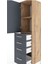 Hyperion Dolap 2 Raflı 4 Çekmeceli Tek Kapaklı 44X44X182 Çam-Antrasit 5