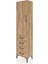 Arges Dolap Tek Raflı 4 Çekmeceli Tek Askılı 44X30X182 Çam-Çam 3