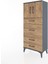 Hyperion Dolap Tek Raflı 4 Çekmeceli 2 Kapaklı 60X44X134 Antrasit-Çam 3