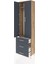 Arges Dolap 2 Raflı 3 Çekmeceli Tek Askılı 60X30X221 Çam-Antrasit 4