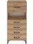 Arges Dolap Tek Raflı 5 Çekmeceli 60X30X134 Çam-Çam 1