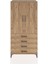 Hyperion Dolap Tek Raflı 4 Çekmeceli Tek Askılı 88X44X182 Çam-Çam 1