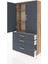 Arges Dolap 3 Raflı 3 Çekmeceli 2 Kapaklı 88X30X182 Çam-Antrasit 4