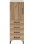 Arges Dolap 2 Raflı 4 Çekmeceli Tek Kapaklı 44X30X134 Aytaşı-Çam 1