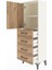 Arges Dolap 2 Raflı 4 Çekmeceli Tek Kapaklı 44X30X134 Aytaşı-Çam 4