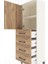 Arges Dolap 2 Raflı 4 Çekmeceli Tek Kapaklı 44X30X134 Aytaşı-Çam 5
