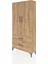 Arges Dolap 4 Raflı 2 Çekmeceli 2 Kapaklı 88X30X182 Çam-Çam 3