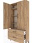Arges Dolap 4 Raflı 2 Çekmeceli 2 Kapaklı 88X30X182 Çam-Çam 5