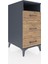 Kronos Komodin Tek Raflı 3 Çekmeceli 44X59X96 Antrasit-Çam 2
