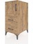 Kronos Komodin Tek Raflı 2 Çekmeceli Tek Kapaklı 44X59X96 Çam-Çam 3