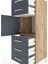 Hyperion Dolap Tek Raflı 5 Çekmeceli Tek Kapaklı 44X44X134 Çam-Antrasit 5