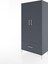 Hyperion Dolap 4 Raflı Tek Çekmeceli 2 Kapaklı 88X44X182 Antrasit-Antrasit 3