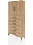 Arges Dolap 2 Raflı 6 Çekmeceli 2 Kapaklı 88X30X182 Çam-Çam 3