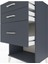 Hyperion Komodin 3 Çekmeceli 60X44X106 Antrasit-Antrasit 5