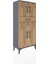 Arges Dolap 2 Raflı Tek Çekmeceli 4 Kapaklı 60X30X134 Antrasit-Çam 2