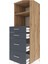 Kronos Dolap 2 Raflı 4 Çekmeceli 60X59X182 Çam-Antrasit 5