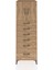 Kronos Dolap Tek Raflı 6 Çekmeceli 2 Kapaklı 60X59X182 Çam-Çam 1