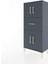 Hyperion Dolap Tek Raflı Tek Çekmeceli 4 Kapaklı 60X44X134 Antrasit-Antrasit 3