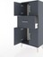 Hyperion Dolap Tek Raflı Tek Çekmeceli 4 Kapaklı 60X44X134 Antrasit-Antrasit 4