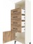 Arges Dolap Tek Raflı 4 Çekmeceli Tek Kapaklı 44X30X134 Aytaşı-Çam 5