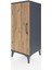 Hyperion Komodin 2 Raflı Tek Kapaklı 44X44X106 Antrasit-Çam 3