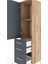 Hyperion Dolap 2 Raflı 3 Çekmeceli Tek Kapaklı 44X44X182 Çam-Antrasit 5