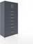 Hyperion Dolap Tek Raflı 7 Çekmeceli 2 Kapaklı 88X44X182 Antrasit-Antrasit 2