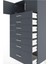 Hyperion Dolap Tek Raflı 7 Çekmeceli 2 Kapaklı 88X44X182 Antrasit-Antrasit 5