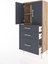 Hyperion Dolap 2 Raflı 3 Çekmeceli 2 Kapaklı 60X44X134 Çam-Antrasit 4