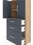 Hyperion Dolap 2 Raflı 3 Çekmeceli 2 Kapaklı 60X44X134 Çam-Antrasit 5
