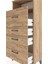 Hyperion Dolap Tek Raflı 4 Çekmeceli 60X44X134 Çam-Çam 5