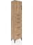 Arges Dolap Tek Raflı 5 Çekmeceli Tek Kapaklı 44X30X182 Çam-Çam 2